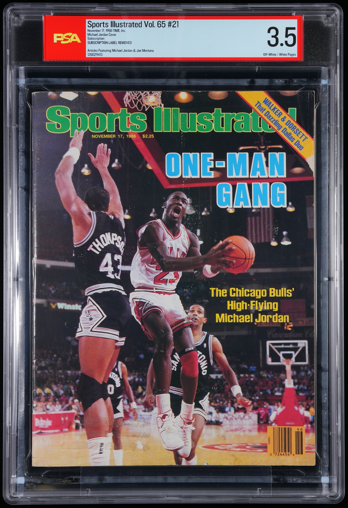 1986 Michael Jordan Rookie Cover Sports Illustrated Magazine PSA Graded