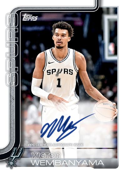 Victor Wembanyama autograph card from 2025-26 Topps Basketball