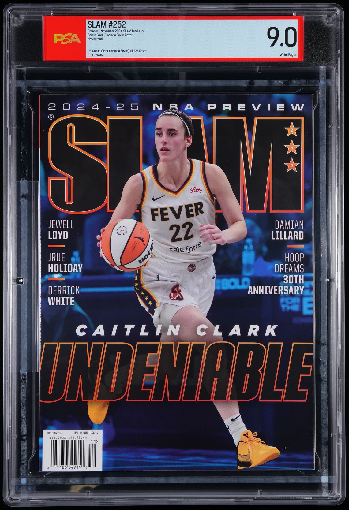 2024 Caitlin Clark SLAM Magazine Indiana Fever WNBA Rookie Cover