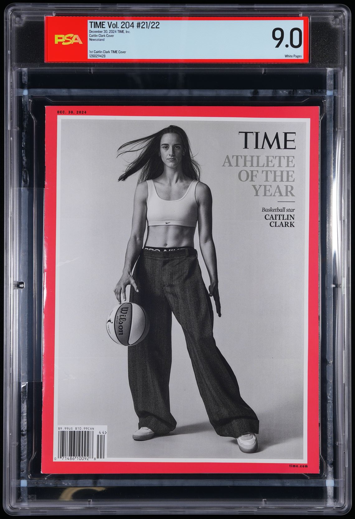 2024 Caitlin Clark TIME Magazine Athlete of the Year Cover Collectible